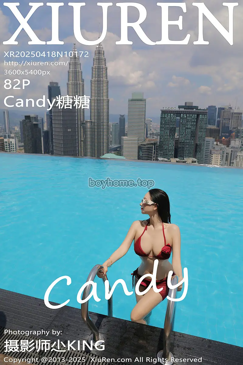 [XiuRen秀人网] NO.10172 模特Candy糖糖泳池场景性感红色比基尼服饰秀丰腴身材诱惑写真