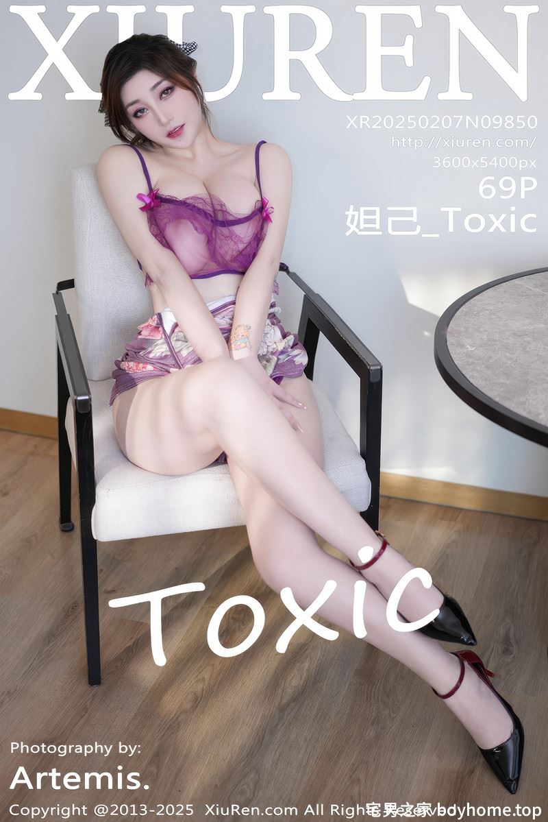 [XiuRen秀人网] NO.9850 女神妲己_Toxic性感紫色连衣裙露紫色情趣内衣秀丰腴身姿诱惑写真