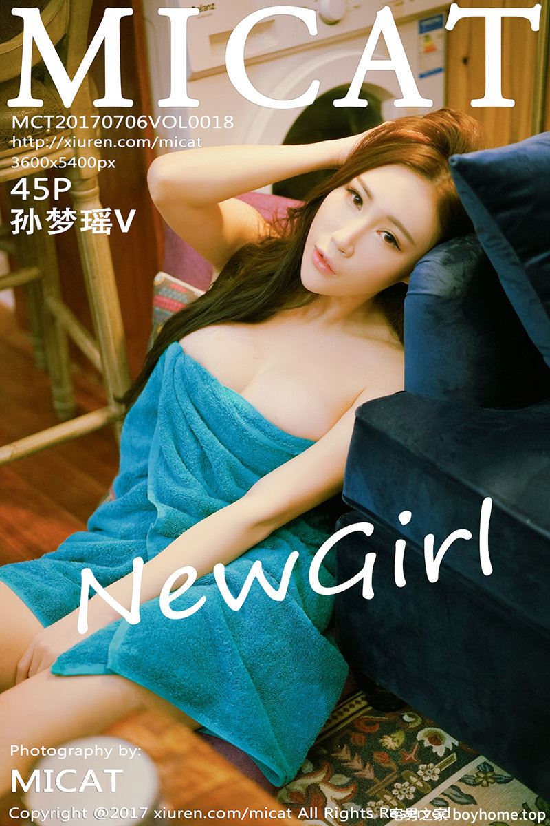 [MICAT猫萌榜] Vol.018 美女主播孙梦瑶V黑丝美腿+浴袍裹身秀完美曲线诱惑写真