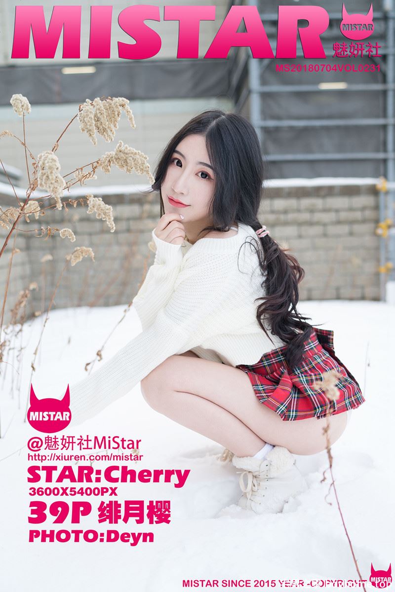 [MiStar魅妍社] Vol.231 女神绯月樱-Cherr北海道旅拍室外冰天雪地超短裙诱惑写真